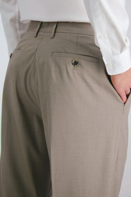 J.M. Haggar Premium Stretch Suit Pant - Flat Front, Oatmeal view# 5
