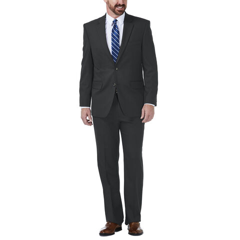 J.M. Haggar Grid Suit Jacket, Black / Charcoal
