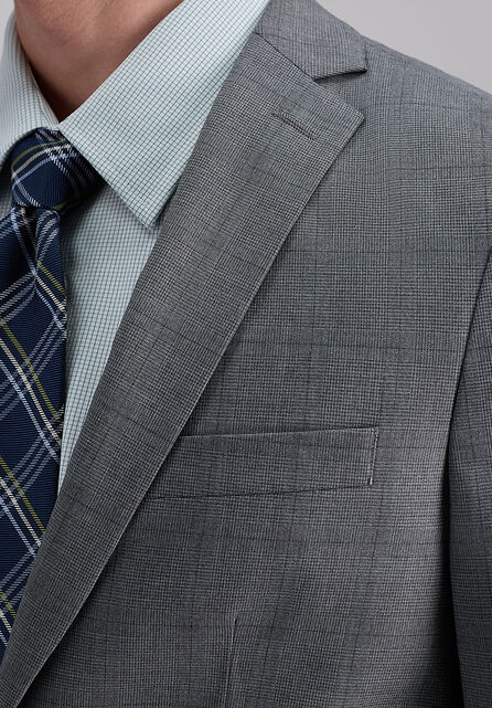 J.M. Haggar Glen Plaid Suit Jacket, Med Grey