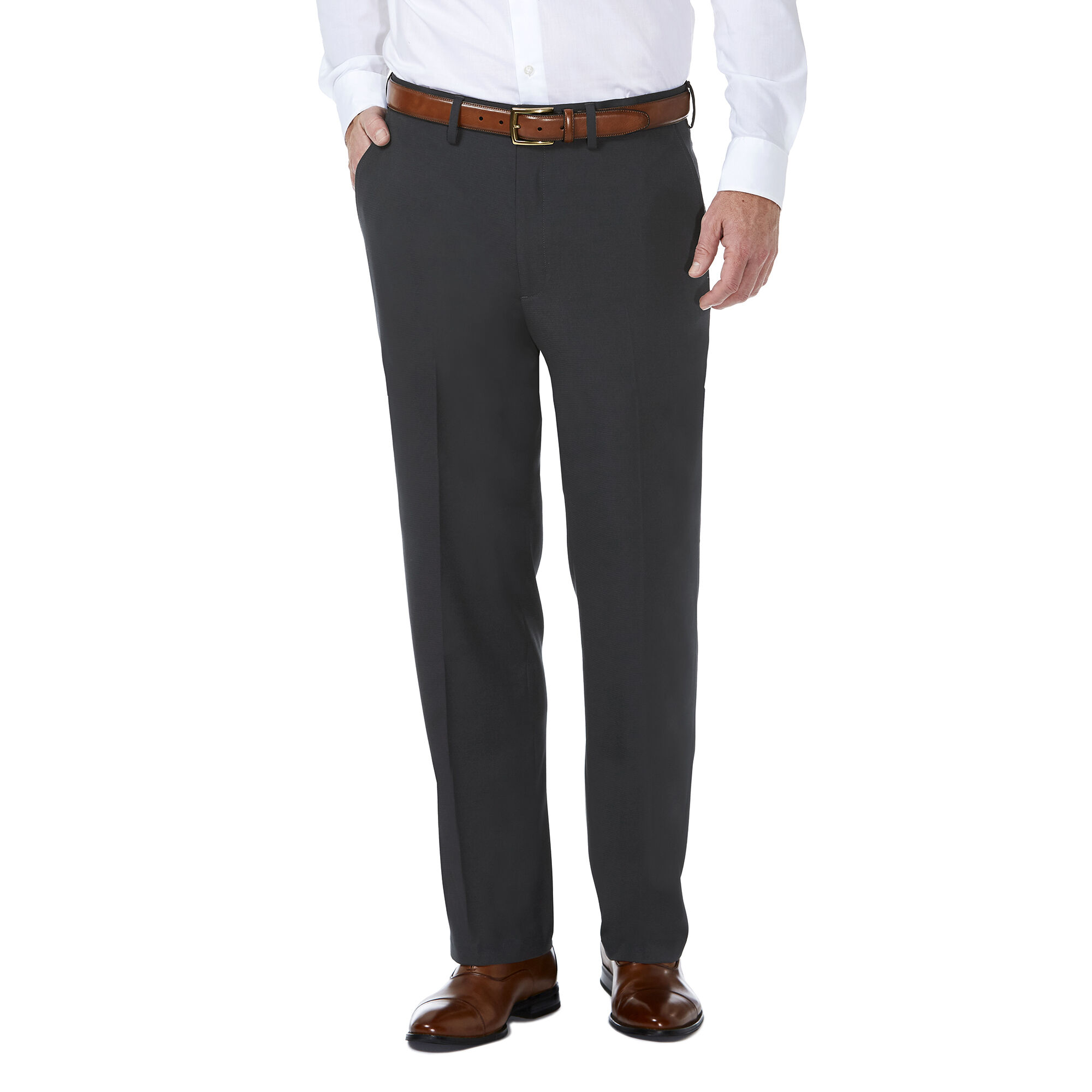 J.M. Haggar Premium Stretch Shadow Check Suit Pant Black / Charcoal (HY00274 Clothing Pants) photo