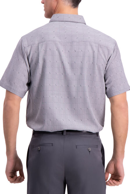 Tonal Geometric Button Down Shirt, Black view# 2