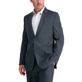 Travel Performance Stria Suit Jacket, Dark Heather Grey view# 1