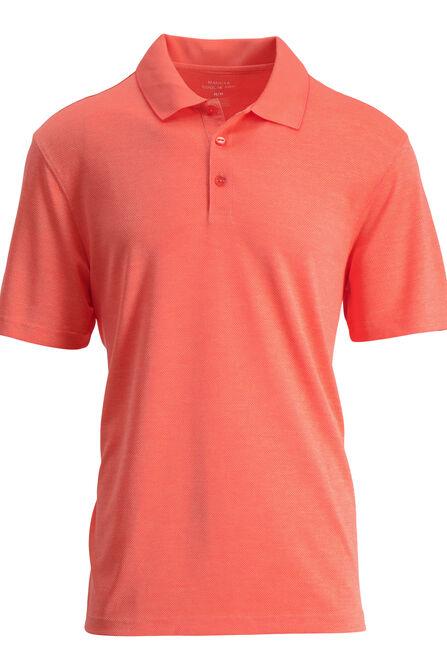 Cool 18&reg; Pro Textured Golf Polo, Living Coral view# 1