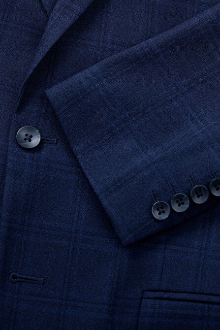 J.M. Haggar Large Tonal Plaid Sport Coat, Navy view# 5