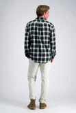 Long Sleeve Flannel Shirt, Black view# 5