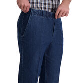 No Iron Denim Pull On Pant, Medium Blue view# 4