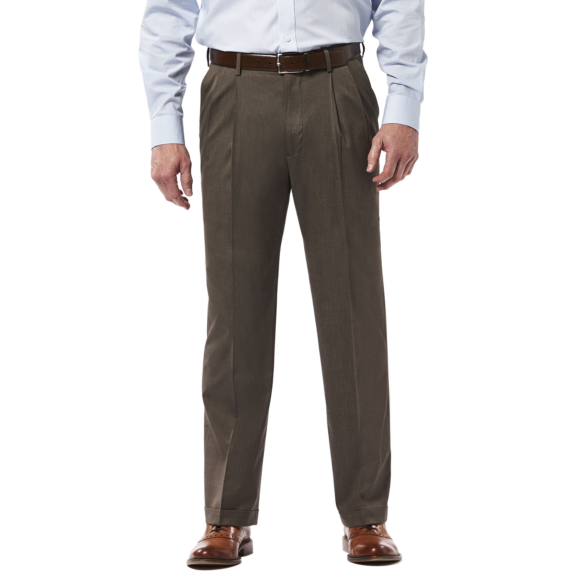 Haggar Premium Stretch Dress Pant Medium Brown (HD00924 Clothing Pants) photo