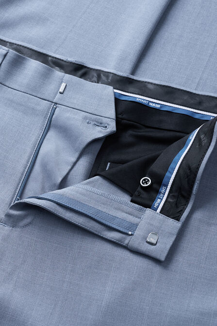 Smart Wash&reg; Tonal Plaid Suit Pant, Chambray view# 6