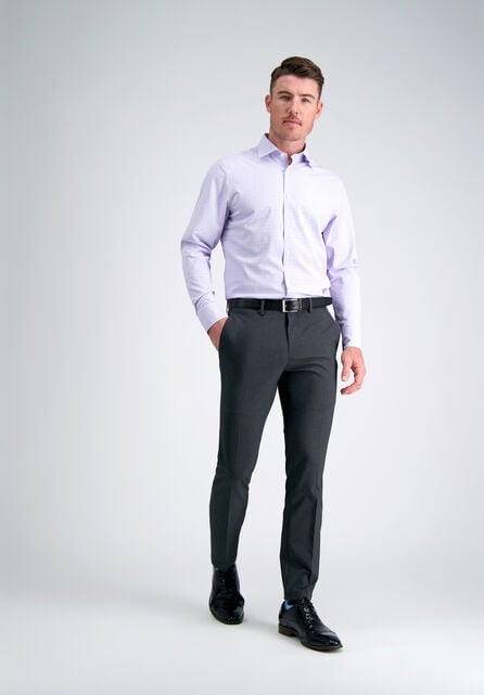 J.M. Haggar 4-Way Dress Pant, Charcoal Htr