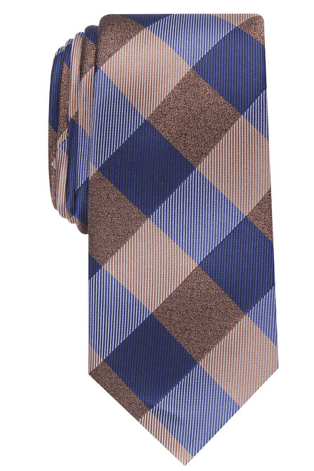 Walter Plaid Tie, Khaki view# 1