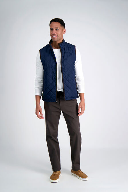 Diamond Quilted Puff Vest , Navy view# 3