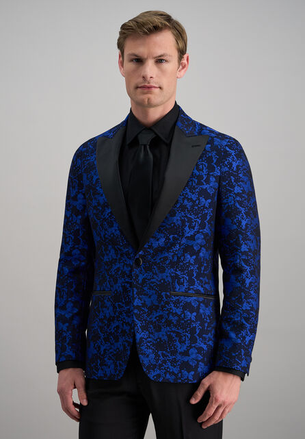J.M. Haggar Floral Butterfly Camo Sport Coat, Cool Blue