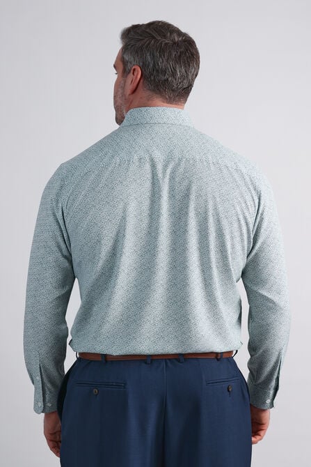 Tall Smart Wash&reg; Dress Shirt - Forest Floral Print, Medium Green view# 2