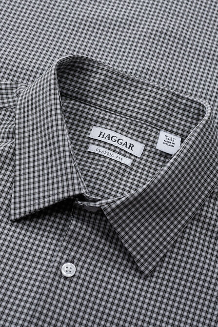 Smart Wash&reg; Dress Shirt - Charcoal, Black / Charcoal view# 4