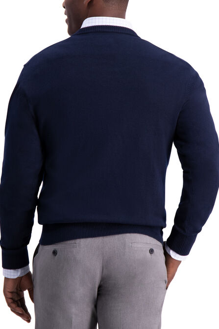 V-Neck Sweater, Navy view# 2