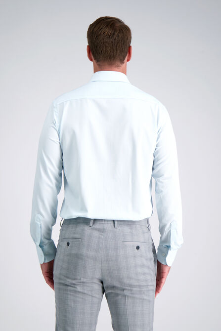 Smart Wash&trade; Dress Shirt - Light Blue Check, Sky view# 2