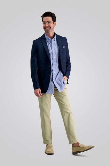 Plaid Button Down Shirt, Indigo view# 3