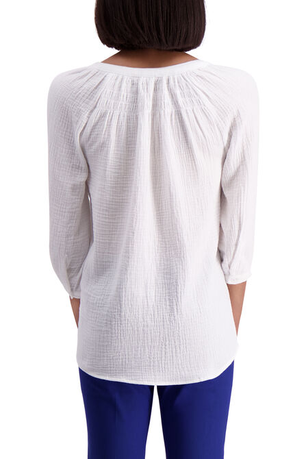 Raglan 3/4 Sleeve Blouse,  White view# 2