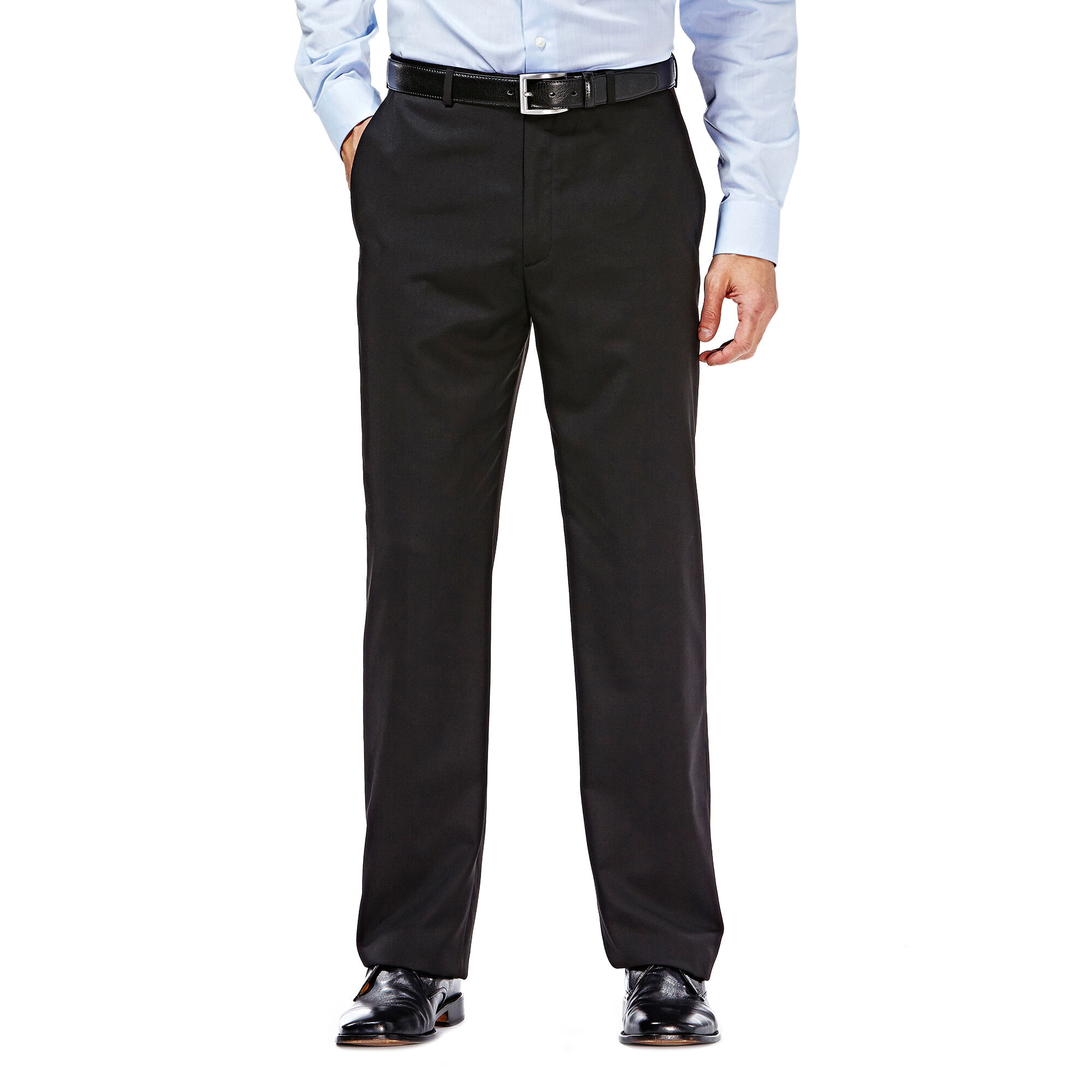 Haggar Suit Separates Pant - Flat Front Black (HY10222 Clothing Pants) photo