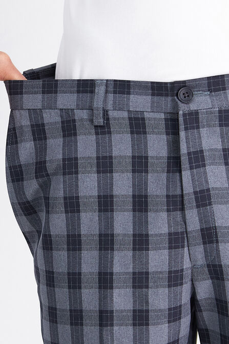 Cool 18&reg; Pro Windowpane Plaid Short, Med Grey view# 3