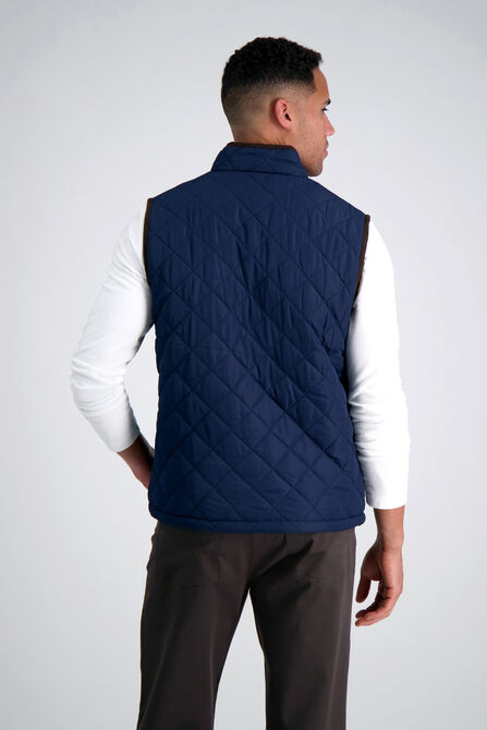 Diamond Quilted Puff Vest , Navy view# 2