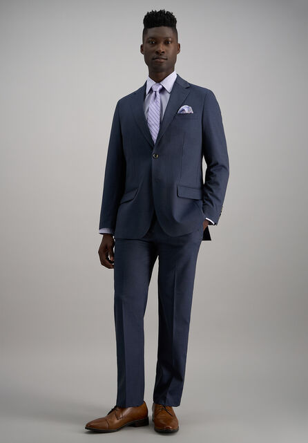 J.M. Haggar Windowpane Suit Jacket, Blue Htr