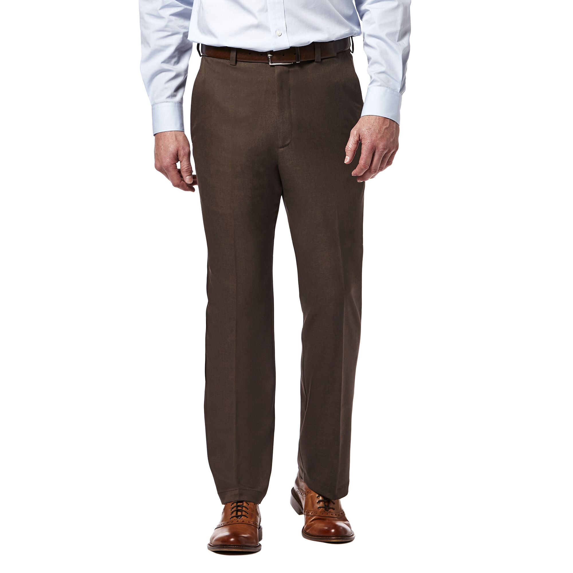 Haggar Mens Cool 18 Pro Straight Fit Flat Front Pant Pants