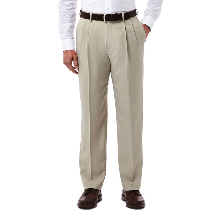Eclo Stria Dress Pant Classic Fit Pleat Front No Iron Haggar Com