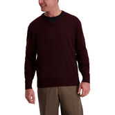 Basic V-Neck Sweater, Sangria view# 1