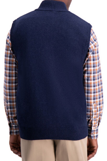 1/4 Zip Sweater Vest, Navy Heather view# 2