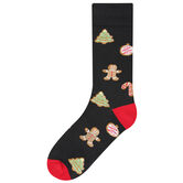 Gingerbread Cookie Socks, Black view# 1