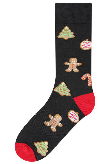 Gingerbread Cookie Socks, Black view# 1