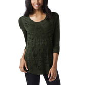 Long Sleeve Scoop Neck Top, Forest view# 1