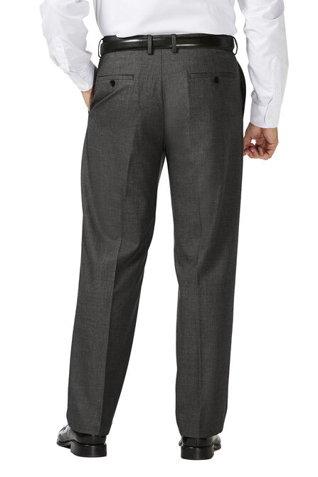 Big &amp; Tall J.M. Haggar Dress Pant - Sharkskin, Dark Heather Grey view# 3