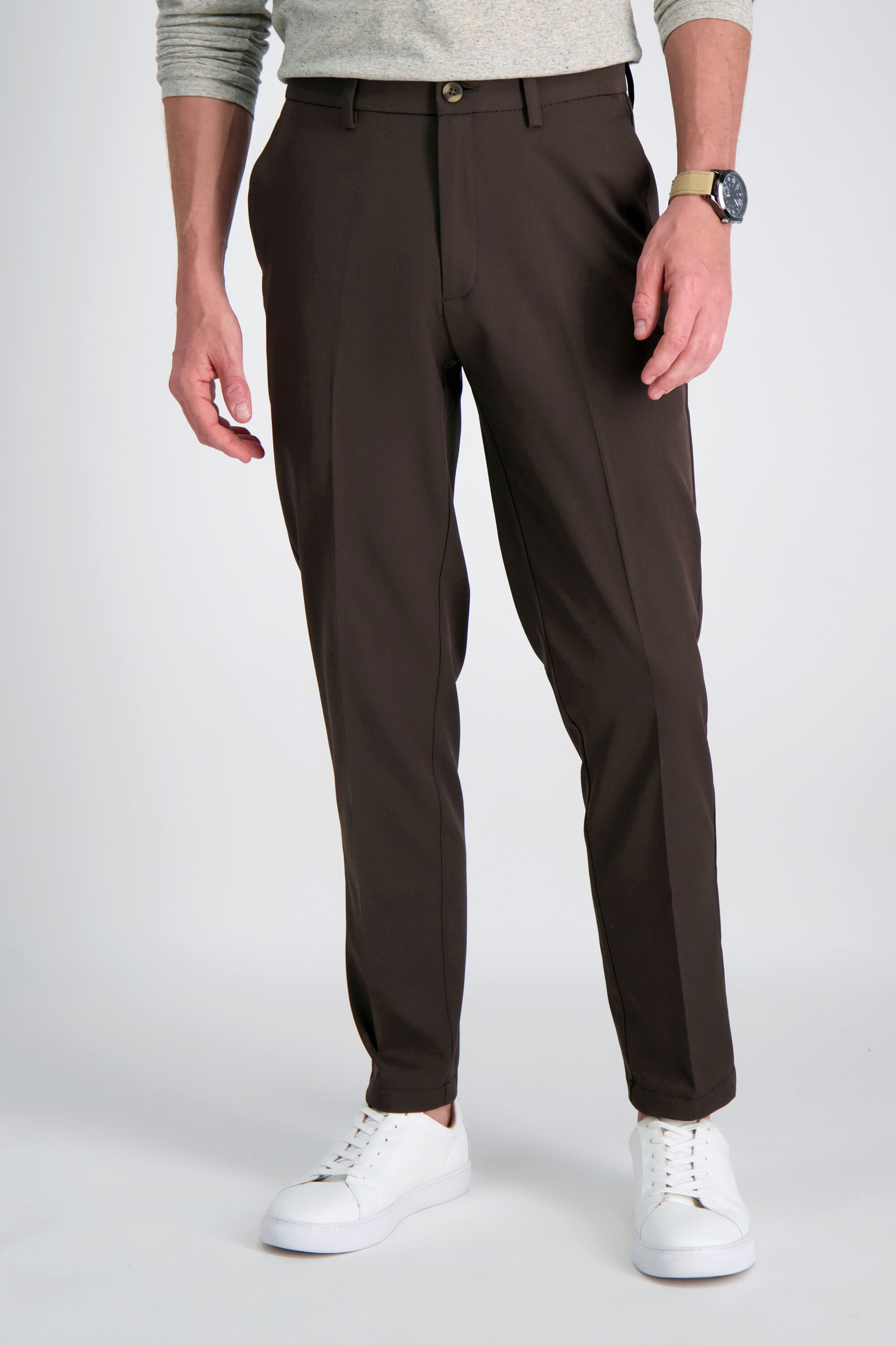 Men s Slim Fit Dress Pants 4 Way Stretch Iron Free Haggar