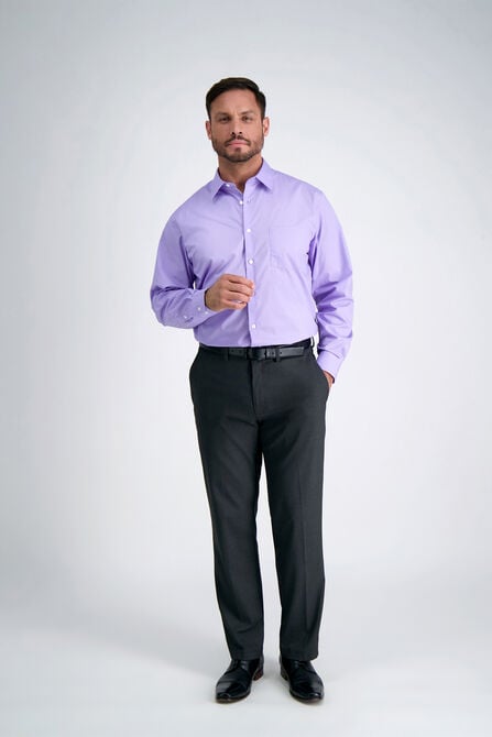 Light Purple Solid Dress Shirt, Purple view# 4