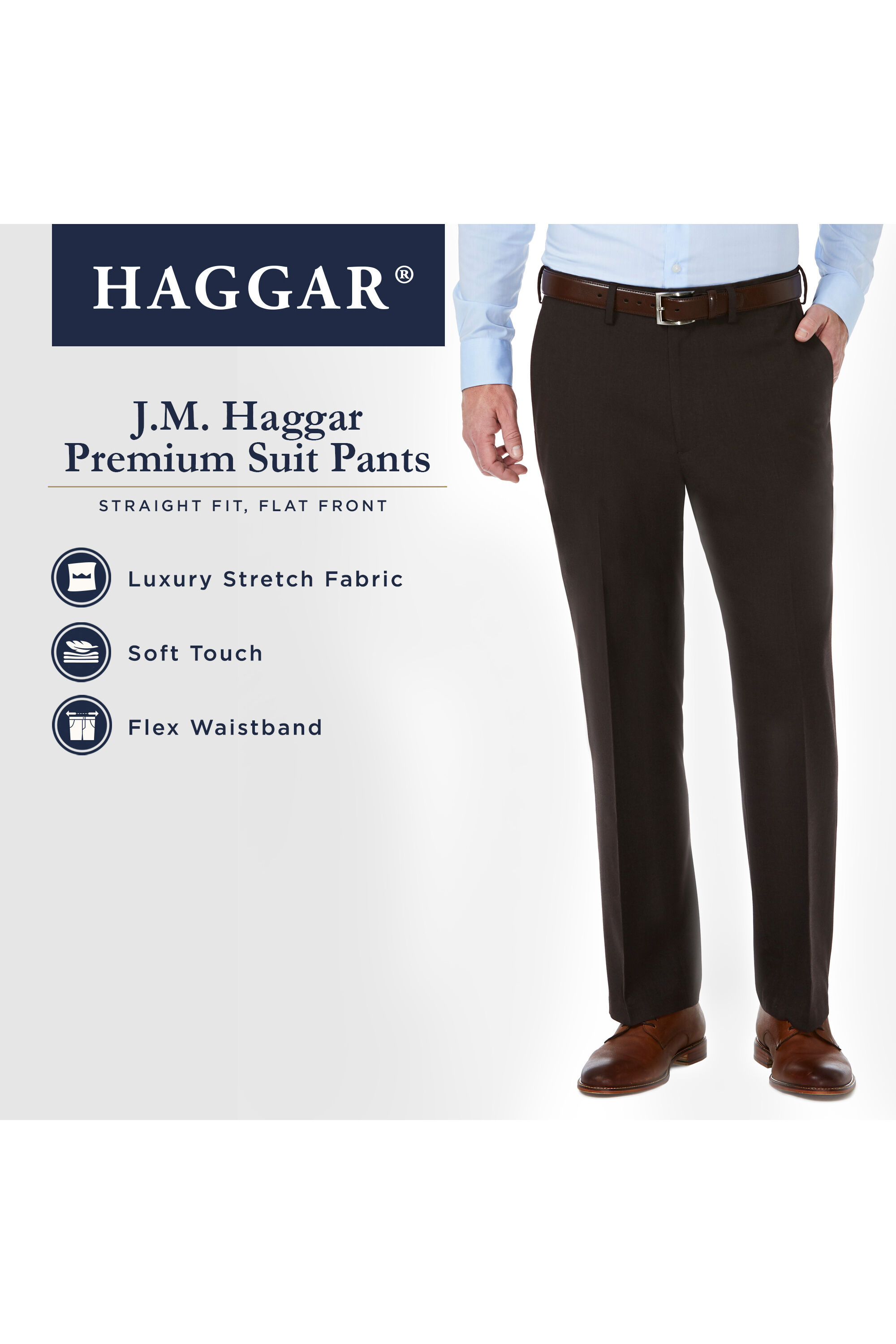 J.M Haggar Mens Premium Check Classic Fit Suit Separate Coat 