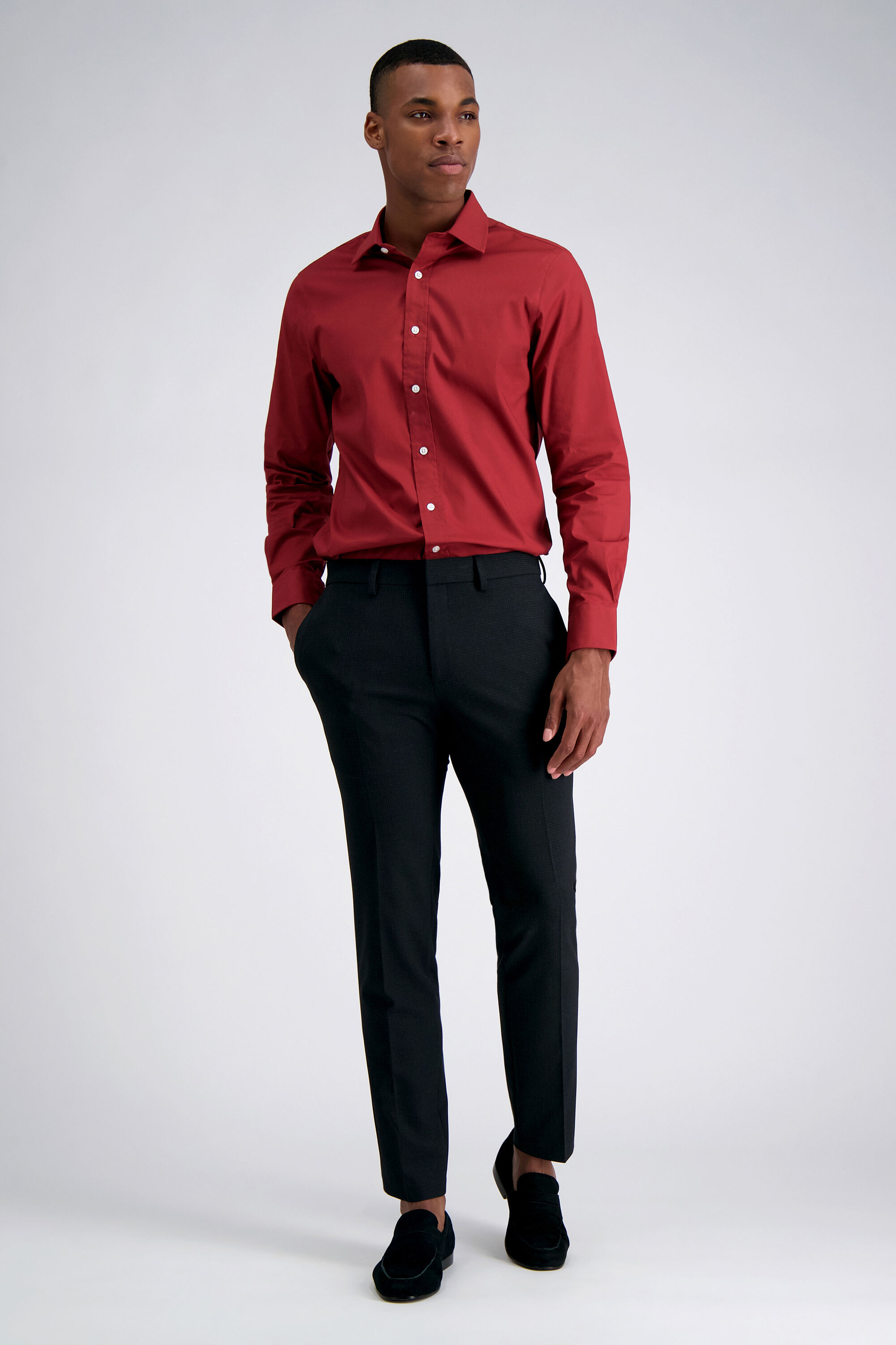 Solid red shirt store