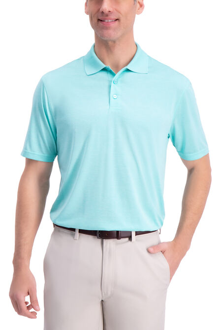 Solid Marl Golf Polo, Blue view# 1