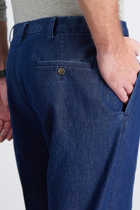 Stretch Denim Trouser, Medium Blue view# 5