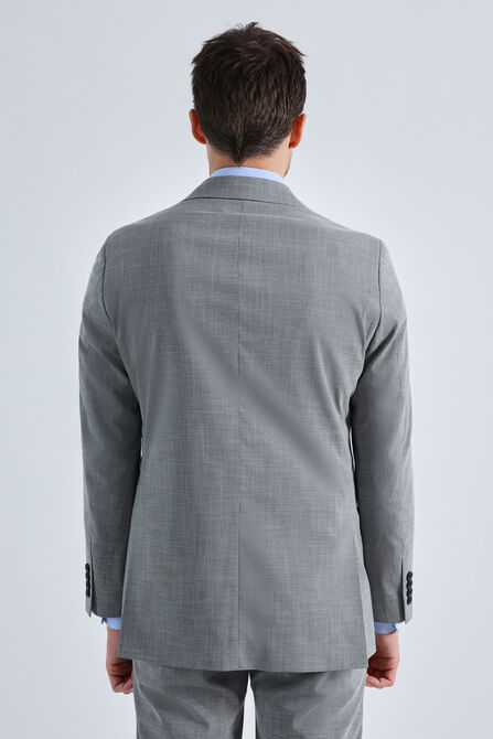 J.M. Haggar Micro Houndstooth Suit Jacket, Med Grey view# 3