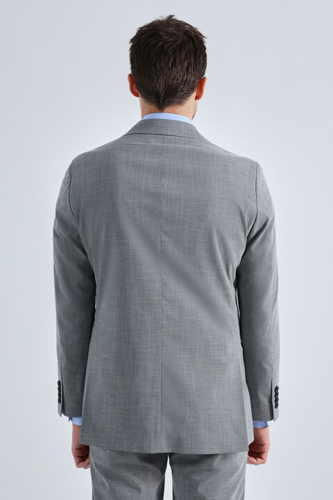J.M. Haggar Micro Houndstooth Suit Jacket, Med Grey view# 3
