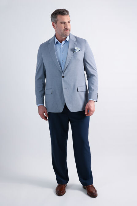 Big &amp; Tall J.M. Haggar Mini Dobby Sportcoat, Blue Slate view# 3