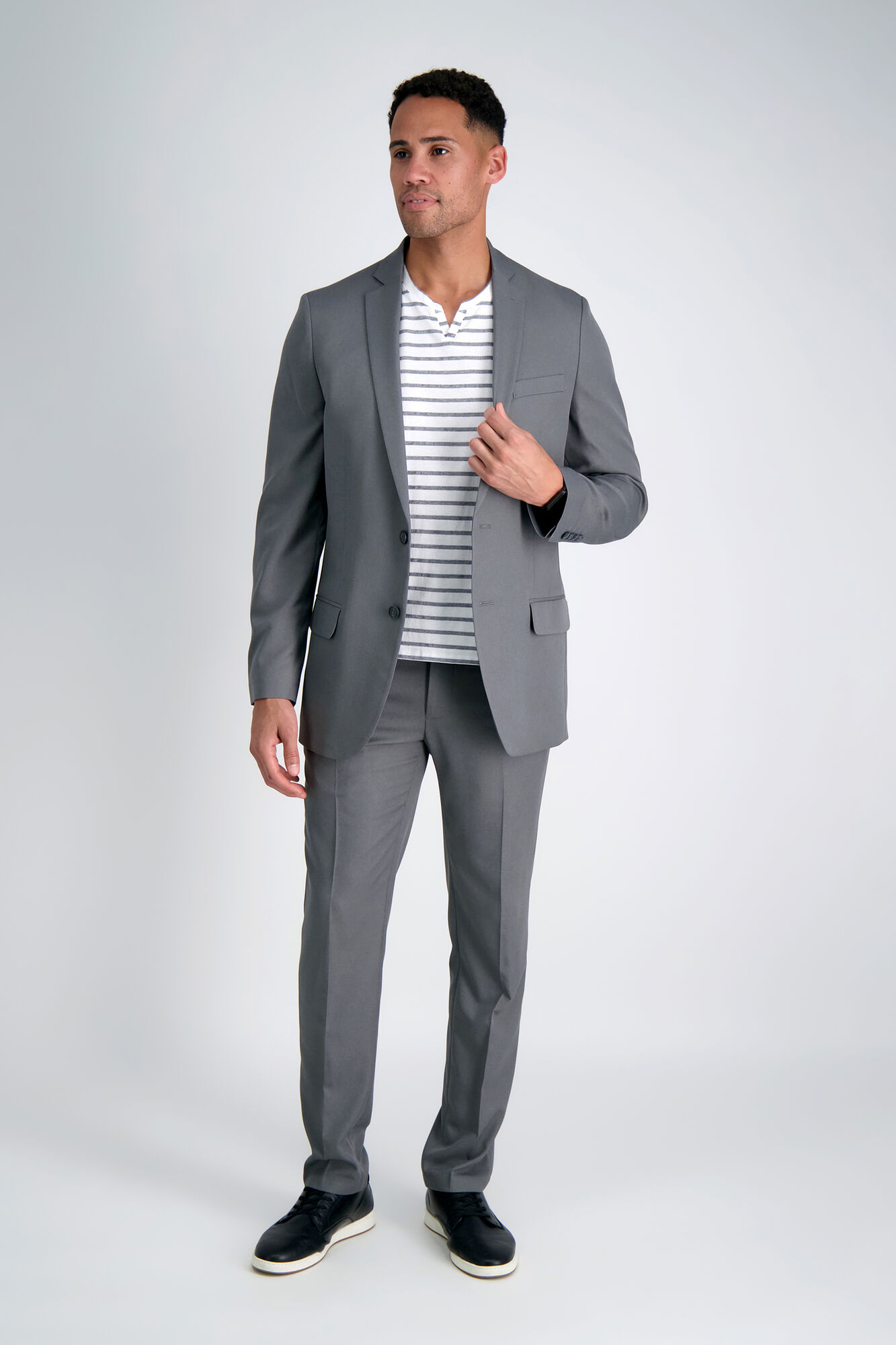 Haggar The Active Series Heather Suit Jacket Heather Grey (HZ80246 Clothing Suits) photo