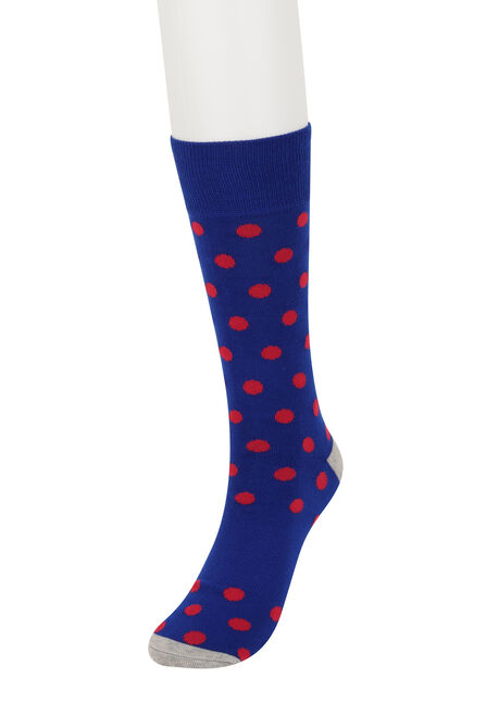 Sullen Blue Dotted Socks, BLUE view# 1
