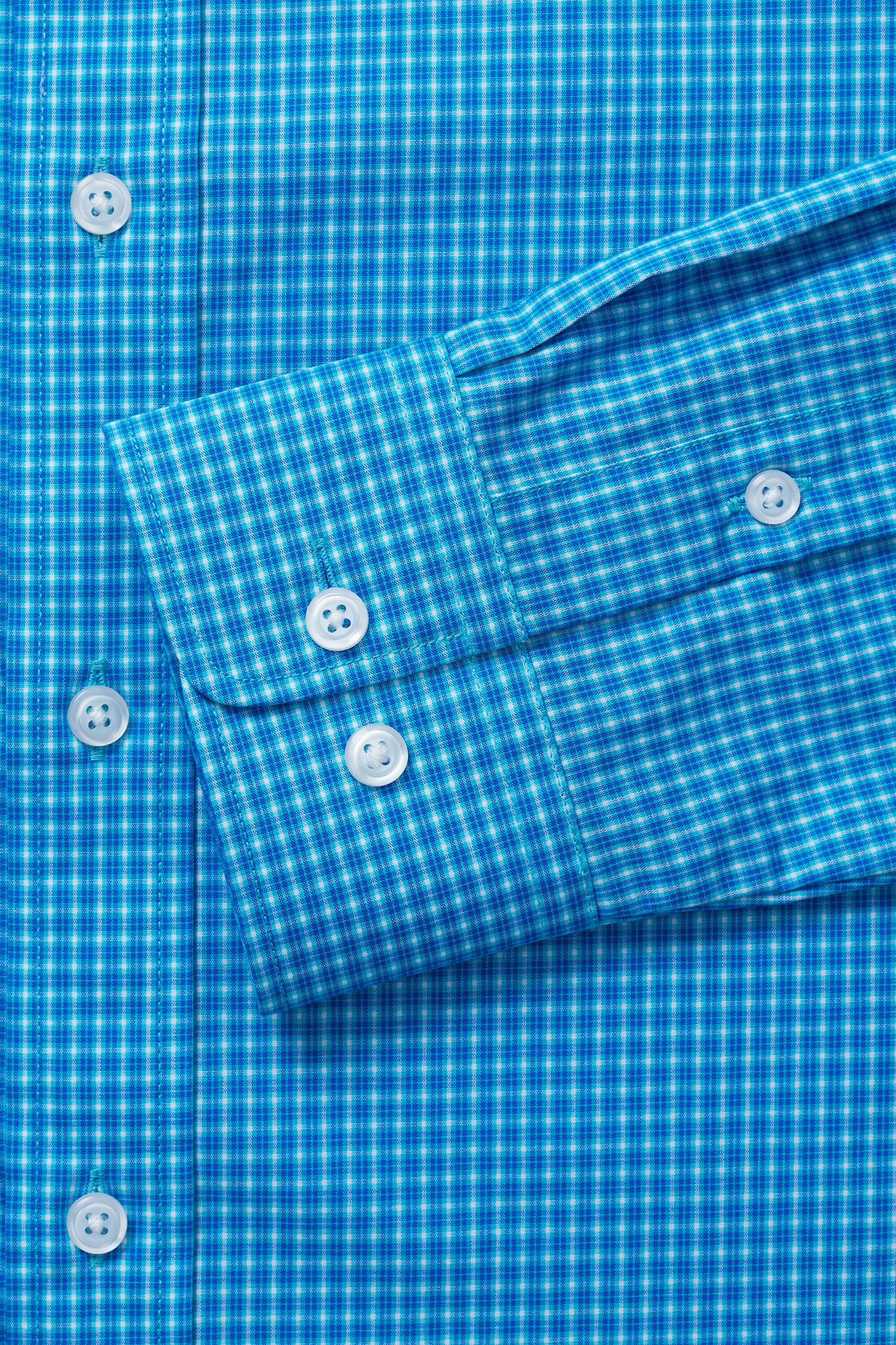 Premium Comfort Dress Shirt - Turquoise Check