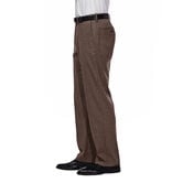 J.M. Haggar Premium Stretch Suit Pant - Flat Front, Chocolate, hi-res