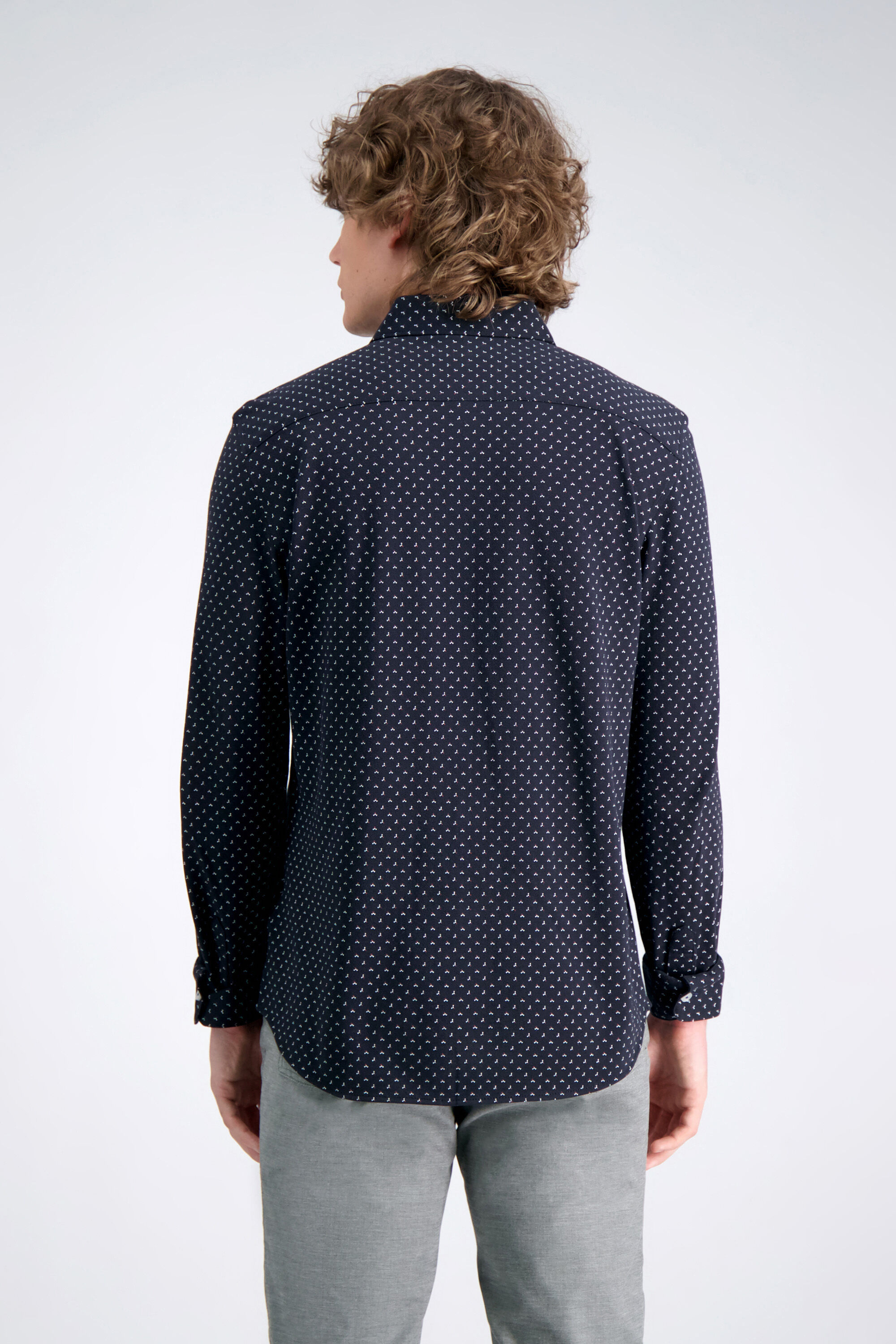 Long Sleeve Pique Shirt - Multi Dot