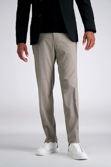 J.M. Haggar Dress Pant - Sharkskin, Oatmeal view# 2