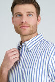 Short Sleeve Stripe Shirt, Blue Slate view# 4